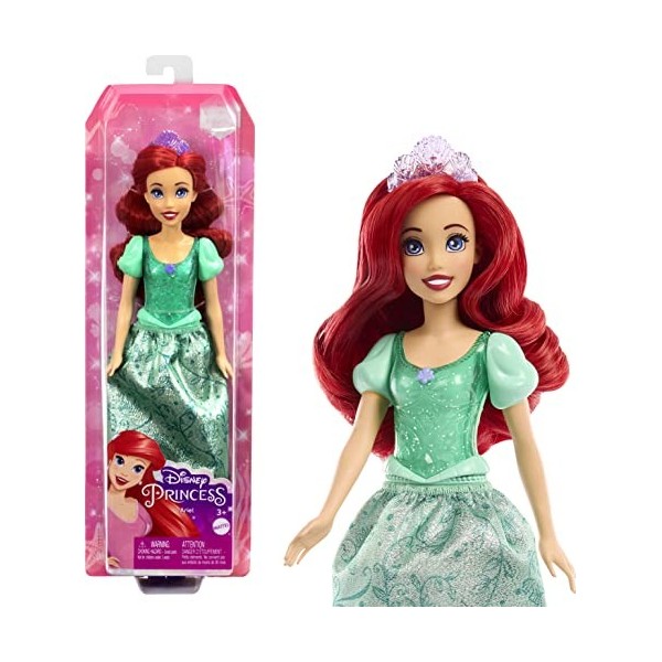 Disney Princesses Poupée articulée Prince Éric dans sa tenue emblématique avec chemise en tissu, pantalon moulé et bottes mou