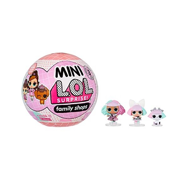 LOL Surprise Mini Family - Assortiment ALÉATOIRE - Jeu de Boules Comprenant 3 poupées Mini Tween à Collectionner et des Surpr