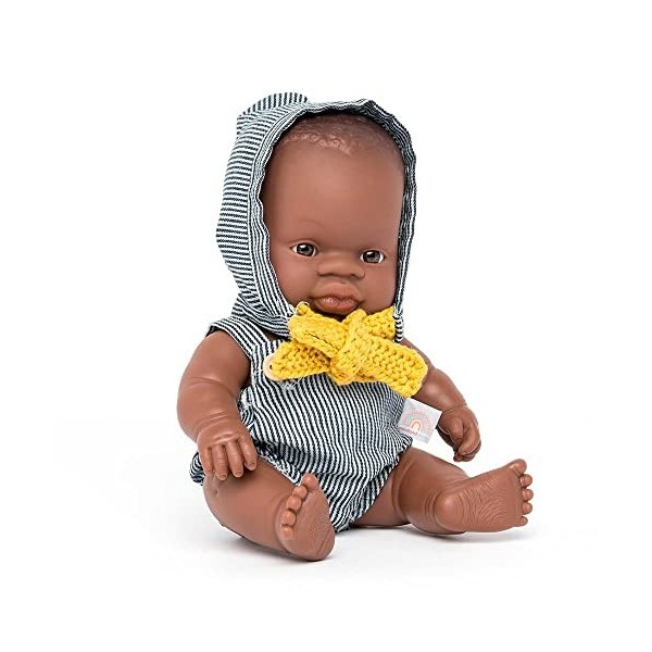 Miniland Miniland31143 21 cm poupée garçon Afrique sans sous-vêtements en Sac