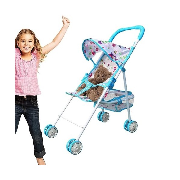 Poussette de poupée Pliante, Poussette pour poupée, Poussette pour bébé, Poussette de poupée Pliable, Poussette de poupée pou