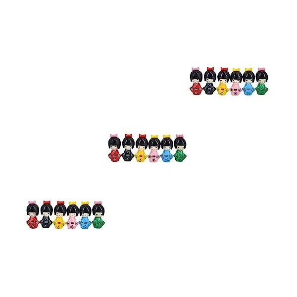 Toyvian 12 Pcs Ornements De Poupée Kimono Poupées Kokeshi Poupée Kimono Miniature Kimono Fille Figure Mini Récipients en Plas