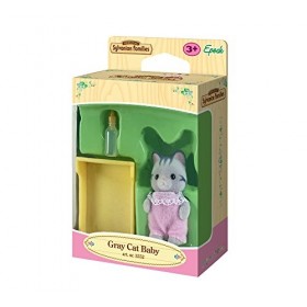 Sylvanian Families 3552 - Mini-Poupée - Bébé Chat - Multicolore/Gris