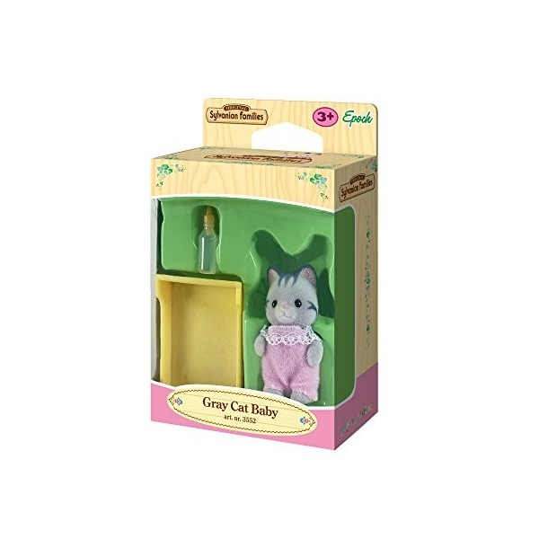 Sylvanian Families 3552 - Mini-Poupée - Bébé Chat - Multicolore/Gris