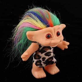 Oshhni Délicat Chanceux Troll Poupée Mini Figurines Jouet Décorations de Gâteau Coloré, 2
