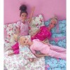 Bedtime Pyjama Set with Duvet and Pillow for Barbie and Sindy Sized Dolls Handmade 