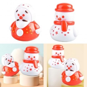 Gissroys Délicieux Bonhomme Neige Noël Poupée Oscillante Jouet Sensoriel pour Tout-Petit Cadeaux pour Bébé Gobelet Mignon Pou