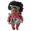 BALRAJ 20 Cm Reborn Bébé Poupée Réaliste Bébé Poupée Jouet Fille Africaine Poupée avec Cheveux Bouclés Simulation Poupée Coll