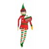 Naughty Elf Poupée lutin en vinyle 30,5 cm avec visage sur étagère Rouge Vert Noël