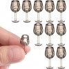 Toyvian 10 Pièces Verres À Vin Miniatures pour Maison De Poupée 1: 12 Tasses À Vin Rouge pour Maison De Poupée Petits Verres 