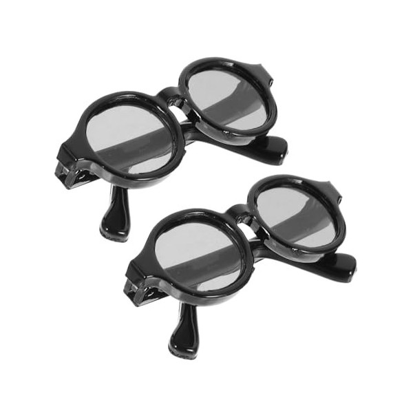 ibasenice 2 Paires Mini Poupée Lunettes De Soleil Poupées Poupée Lunettes Prop Chien Lunettes Chat Lunettes De Soleil Poupée 