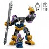 LEGO 76242 Marvel L’Armure Robot de Thanos, Figurine Avengers, Jouet de Construction, avec Gant de lInfini, Cadeau Super-Hér