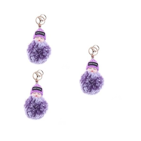 Totority Bébés Poupées 3 Pièces Porte-Clés Moelleux Poupée en Peluche Porte-Clés De Voiture Porte-Clés De Voiture Bébés Poupé