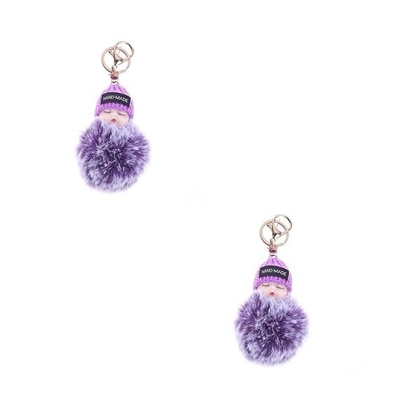 Totority Bébés Poupées 3 Pièces Porte-Clés Moelleux Poupée en Peluche Porte-Clés De Voiture Porte-Clés De Voiture Bébés Poupé