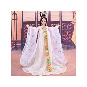 Uteruik Poupée chinoise ancienne 12 articulations Fée Poupée avec robe Vêtements Cadeau danniversaire de Noël pour enfants g