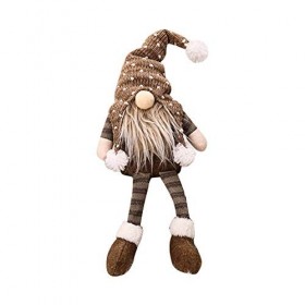 SUCHUANGUANG décoration de GNOME de noël Fait à la Main Figurines suédoises Assis à Longues Jambes Elfe Suspendu poupée GN