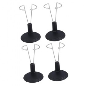 Totority 4 Pcs Support en Plastique Filles Poupées Plateaux en Acrylique pour LAffichage Cintres pour Enfants Poupée Réglabl