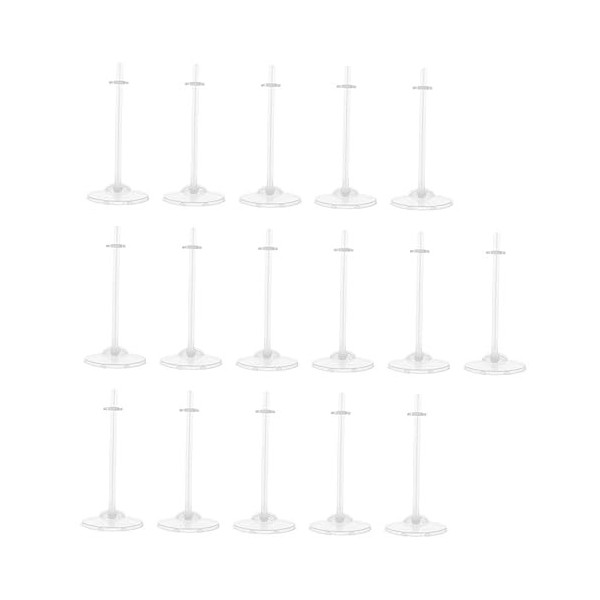 Totority 16 Pièces Poupée Debout Stand Modèles en Plastique Support en Plastique Mini Jouet Support De Poupée Figurines dact