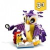 LEGO 31125 Creator 3 en 1 Fabuleuses Créatures De La Forêt, Jouet de Figurines danimaux, du Lapin à la Chouette en Passant p