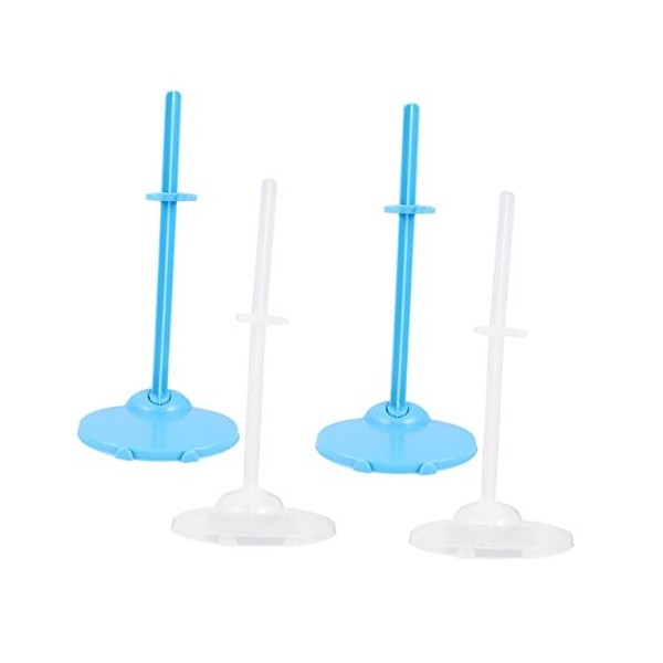 SEWACC 20 Pièces Support De Cadre Support en Plastique Mini Accessoires Poupée Robe Stand Miniature Poupée Stands 11 Pouces P