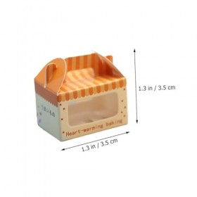 ibasenice Boîtes De 20 Pièces Petites Boîtes à Pâtisserie Accessoire Miniature Accessoires Boîtes à Gâteaux Miniatures Boîte 