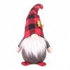 hetuioiyster Fait à la Main noël Elfe décoration Plaid Chapeau Long GNOME suédois Tomte poupée Jouet Suspendu poupée R02