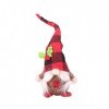 hetuioiyster Fait à la Main noël Elfe décoration Plaid Chapeau Long GNOME suédois Tomte poupée Jouet Suspendu poupée R02