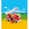 Playmobil 1.2.3. - 6967 - Camion de pompier avec échelle pivotante