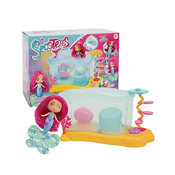 SEASTERS, Bubble Aquarium avec Poupée Sirène Surprise, Princesse Qui Se Transforme en Sirène, avec Accessoires Secrets, Jouet