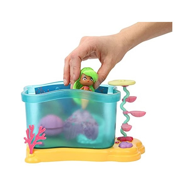 SEASTERS, Bubble Aquarium avec Poupée Sirène Surprise, Princesse Qui Se Transforme en Sirène, avec Accessoires Secrets, Jouet