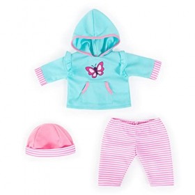 Vêtements pour poupée de 33-38cm, Accessoires pour poupées, Pantalon, Haut et Casquette, Ensemble, Tenue avec Papillon