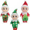 Lot de 3 mini poupées elfe de Noël bébé minuscule elfe de Noël pour filles et garçons Poupée bébé elfe sur étagère Noël Nouve