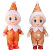 Lot de 3 mini poupées elfe de Noël bébé minuscule elfe de Noël pour filles et garçons Poupée bébé elfe sur étagère Noël Nouve