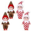 Lot de 3 mini poupées elfe de Noël bébé minuscule elfe de Noël pour filles et garçons Poupée bébé elfe sur étagère Noël Nouve