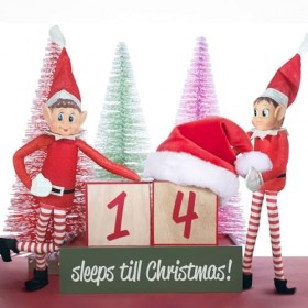 Quickdraw Elves Behaving Badly Lot de 2 figurines delfes méchants Elfie garçon et Elvie fille 30,5 cm avec présentoirs