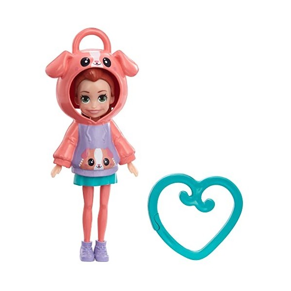 Polly Pocket Poupée Hoodie Amis Lila Chiot pour filles à partir de 4 ans