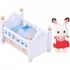 Sylvanian Families - 5017 - Le bébé lapin chocolat et lit