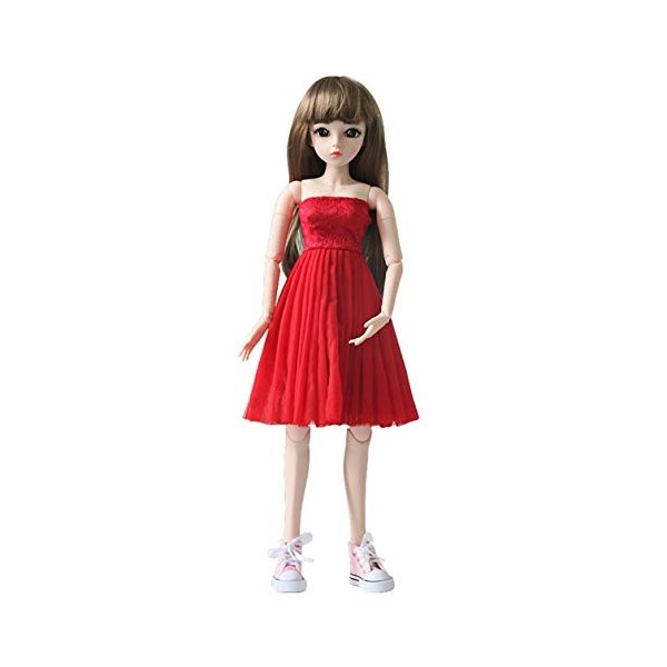 Jilibaba Vêtements de poupée, robe jupe tenue vêtements pour poupée BJD 60 cm poupée American Girl costume cadeau