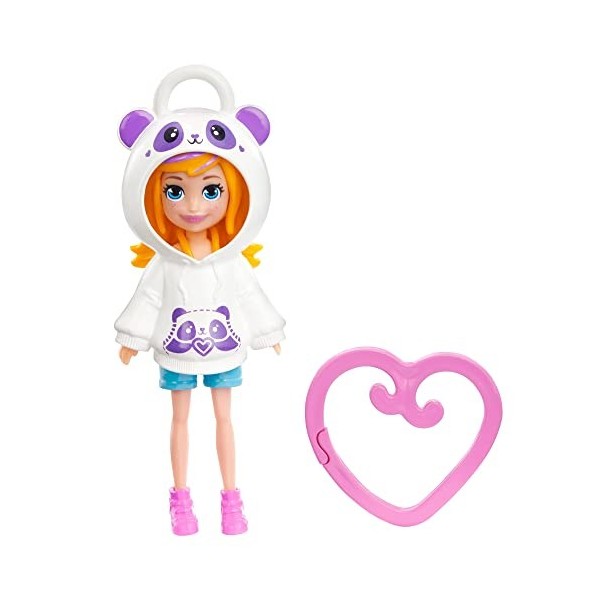 Polly Pocket Poupée Hoodie Friends Polly Panda pour les filles de 4 ans et plus