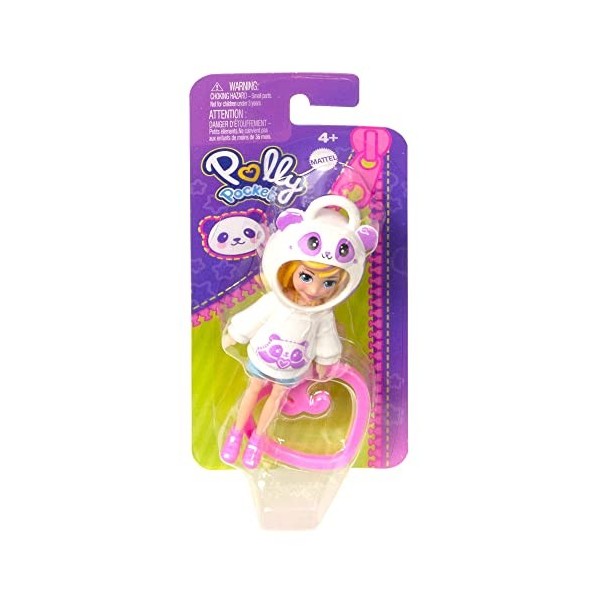 Polly Pocket Poupée Hoodie Friends Polly Panda pour les filles de 4 ans et plus