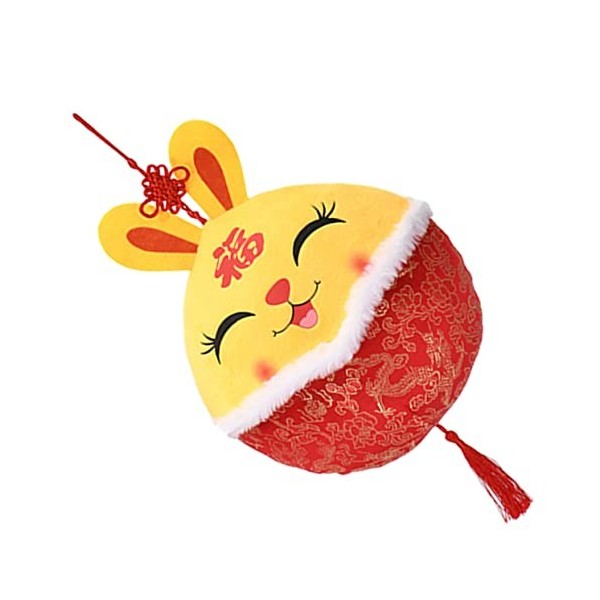 Didiseaon Pendentif Lapin En Peluche Poupée De Mascotte De Lapin Ornement De Lapin Du Nouvel An Chinois Cadeau De Nouvel An L