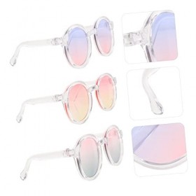 Toyvian 3 Pièces 6 Points Poupée Lunettes Lunettes De Soleil Claires Lunettes en Plastique Transparent Costume Lunettes Poupé
