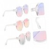 Toyvian 3 Pièces 6 Points Poupée Lunettes Lunettes De Soleil Claires Lunettes en Plastique Transparent Costume Lunettes Poupé