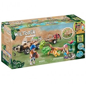 Playmobil 71011 Quad de Secours pour Animaux, Wiltopia, 80 pour Cent de Matériaux recyclés ou biosourcés en Moyenne, Animaux 