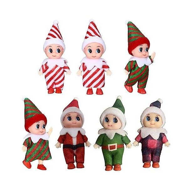 Noël Mini poupée Elfe Noël Mini Baby Elf Jouet Poupée Bébé Elfe Tiny poupée Elfe Ornements pour bébés poupées pour Les Kids C