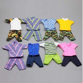 Uteruik Ken Vêtements de poupée pour poupée Ken 30 cm – T-shirt Shorts Tenues Déguisements Jouets Accessoires 8 Sets Envoyer