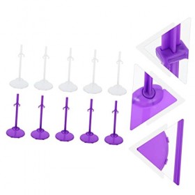 EXCEART 20 Pièces Poupée Stand Mini Maison De Poupée Figurine Ornée Accessoires Présentoir Poupée Stands Clair Poupée Stand P