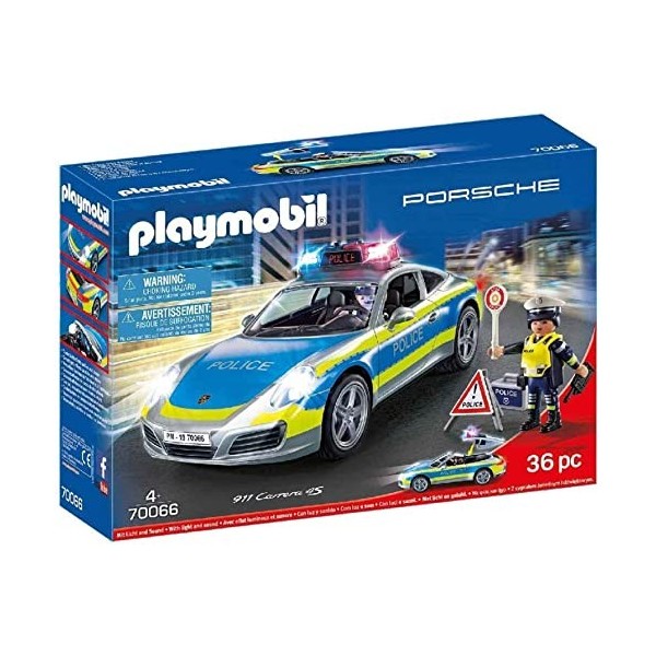 Playmobil 70066 Porsche 911 Carrera 4S Police - Porsche- Porsche - Voiture Porsche
