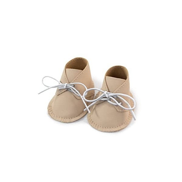 Miniland- Zapato Dolls 38cm Chaussures pour poupée de 38 cm, 31192, Beige