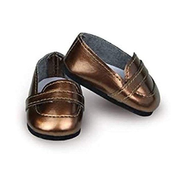 PETIT COLIN - Accessoires de poupées - Mocassins Coloris Café - Taille 39 / 40 cm - 603903