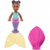 Barbie Dreamtopia Coffret Surprise mini-poupée Sirène Chelsea 10 cm avec coquillage, modèle aléatoire, jouet pour enfant, GHR